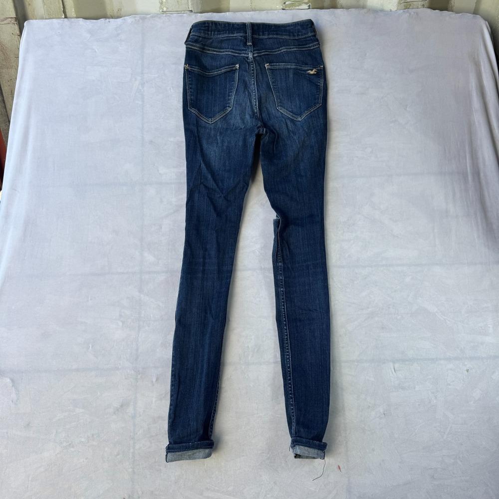Hollister Legging Jeans Womens 1R 25/28 Blue Denim Distressed Ultra High-Rise